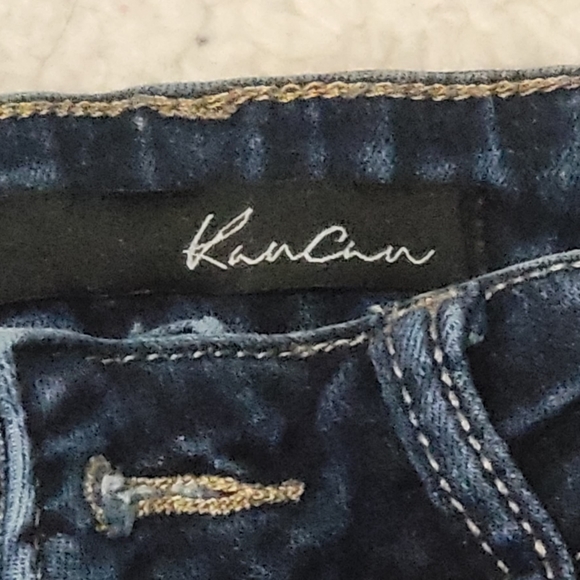 Kancan Like New jeans. Dark blue, great stretch, factory Distressed, Size 26, - Picture 6 of 9